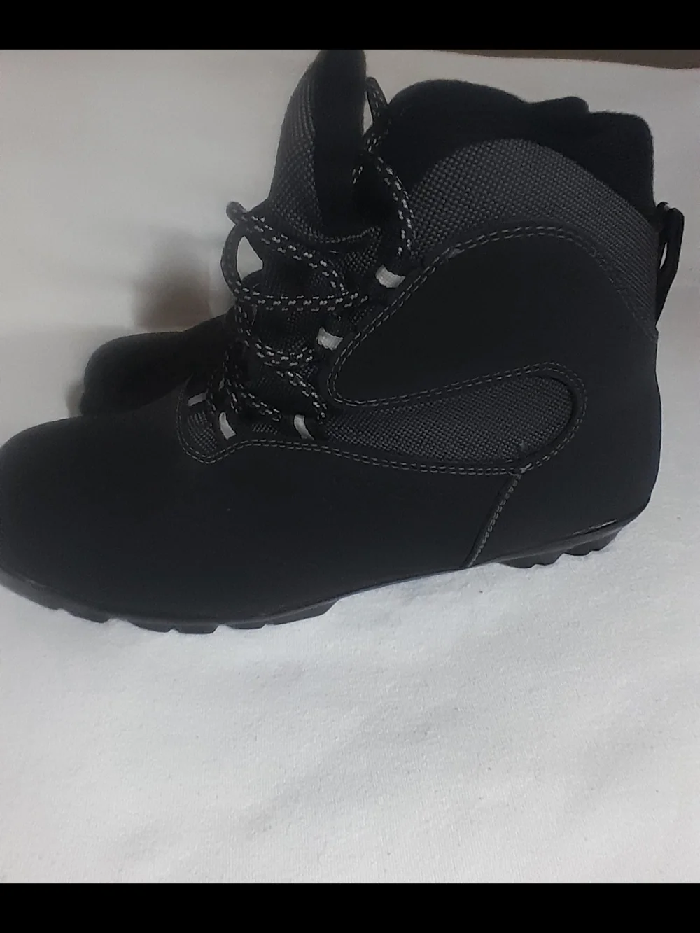 Men's Black Waterproof Lace-Up Winter Boots